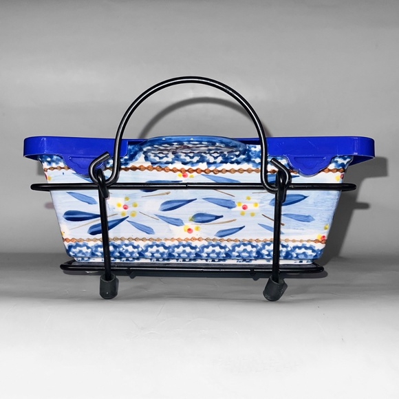 Temptations Blue "Old World" Medium Casserole Pan - Picture 8 of 13